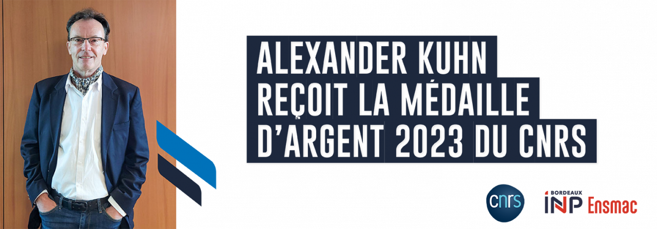 Alexander Kuhn reçoit la médaille d'argent 2023 du CNRS Alexander Kuhn reçoit la médaille d'argent 2023 du CNRS